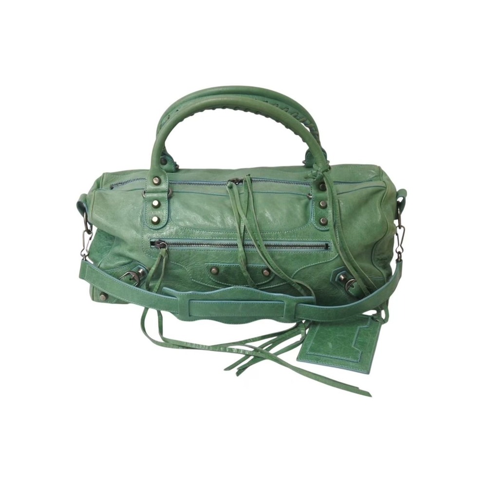 Balenciaga The Lambskin Handbag Green Twiggy - Picture 2 of 8